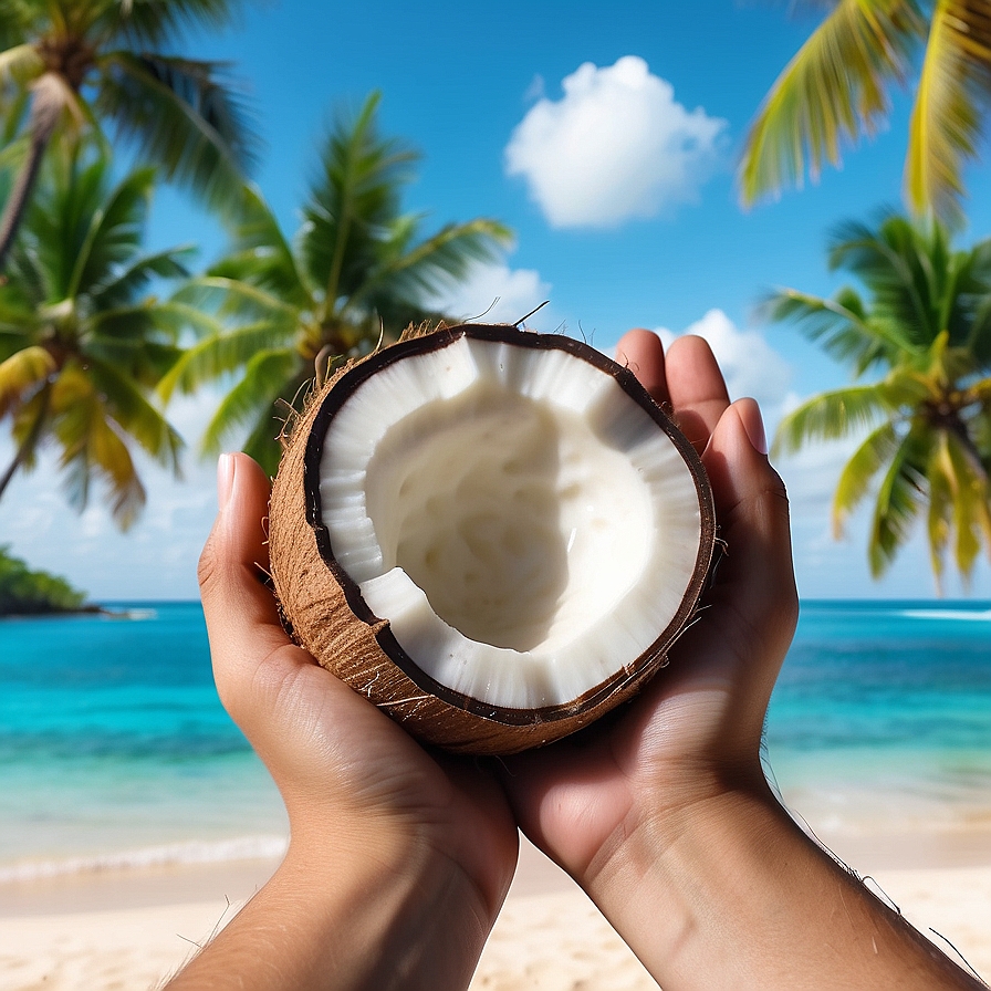 Cold-Pressed Coconut Oil Bottle