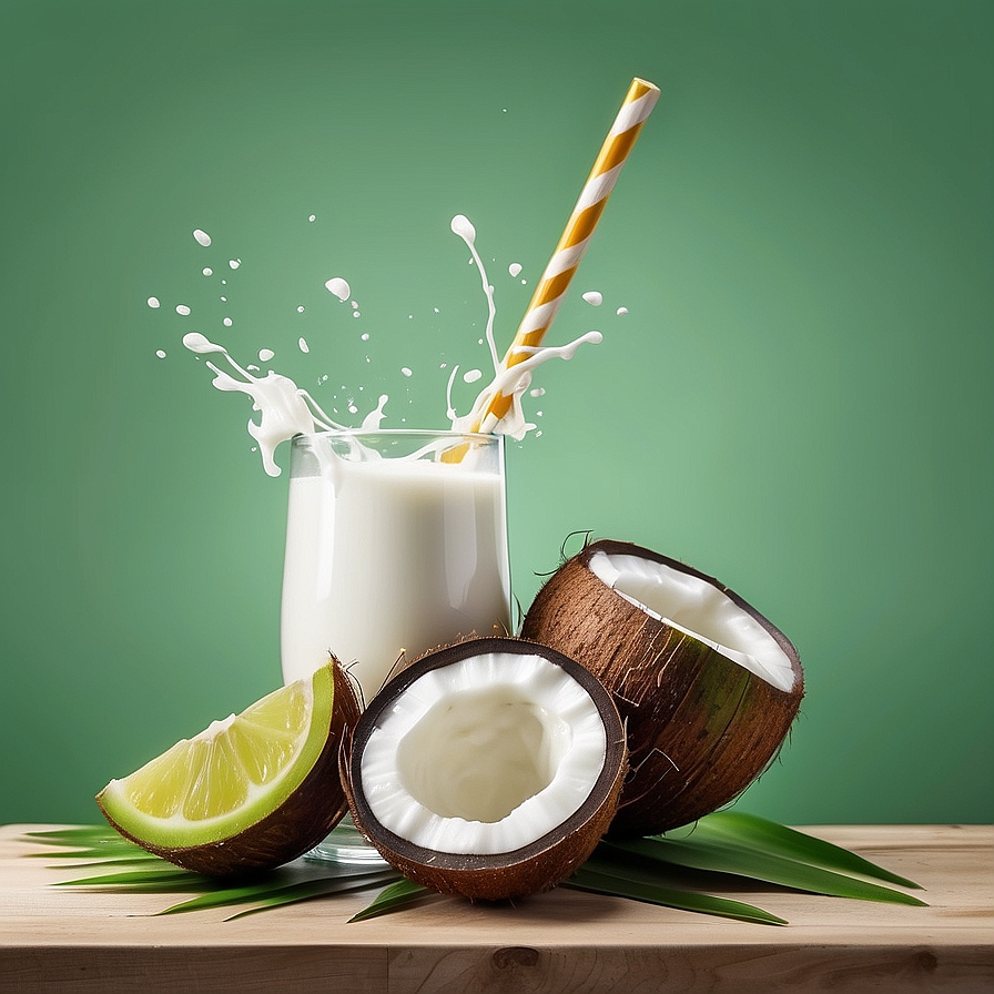 Creamy Coconut Milk in a Glass